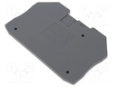 Tapa final, longitud: 71,5 mm, anchura: 2,2 mm, altura: 49,9 mm, color: gris