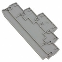Tapa final, longitud: 99,5 mm, anchura: 2,2 mm, altura: 50,3 mm, color: gris