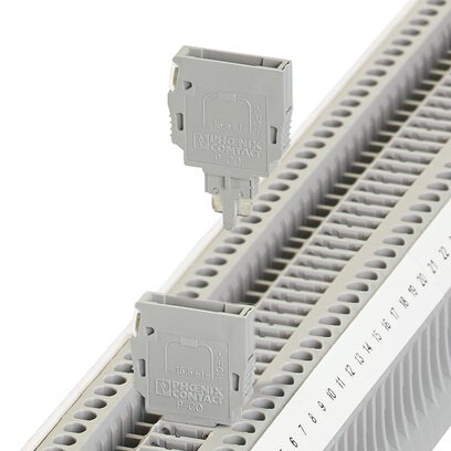 Borne interrumpible, tensión nominal: 400 V, corriente nominal: 20 A, tipo de conexión: Conexión por tornillo, sección: 0,14 mm² - 4 mm², AWG: 26 - 12, longitud: 57,8 mm, anchura: 5,2 mm, color: gris, montaje: NS 35/7,5, NS 35/15, tensión nominal: 400 V