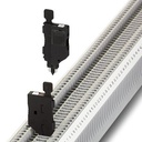 Borne interrumpible, tensión nominal: 400 V, corriente nominal: 20 A, tipo de conexión: Conexión por tornillo, sección: 0,14 mm² - 4 mm², AWG: 26 - 12, longitud: 57,8 mm, anchura: 5,2 mm, color: gris, montaje: NS 35/7,5, NS 35/15, tensión nominal: 400 V