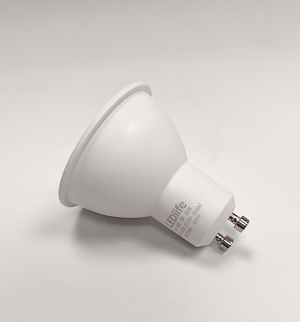 Pack x10 Dicroicas Luz Cálida GU10 7w 3.000 K