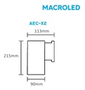 ARTEFACTO DE APLICAR EXTERIOR CUADRADO, COLOR BLANCO, BIDIRECCIONAL, IP54, AC100240V, GU10, 9W MAX