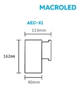 ARTEFACTO DE APLICAR EXTERIOR CUADRADO, COLOR NEGRO, UNIDIRECCIONAL, IP54, AC100240V, GU10, 9W MAX