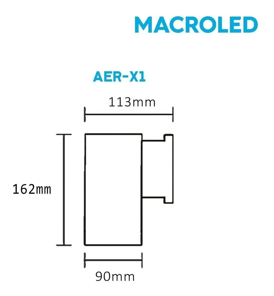 ARTEFACTO DE APLICAR EXTERIOR REDONDO, COLOR NEGRO, UNIDIRECCIONAL, IP54, AC100240V, GU10, 9W MAX