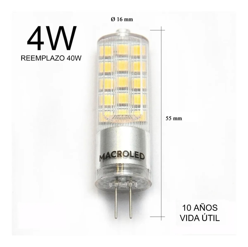 G4 MACROLED 4W 12V FRIO 6000K