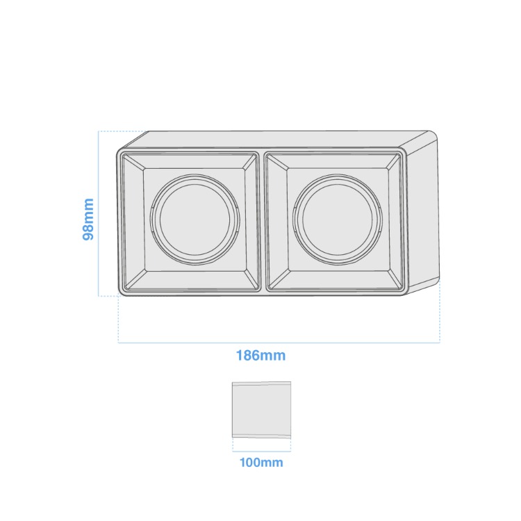 ARTEFACTO PLAFON CUADRADO DICRO X2 MOVIL PVC BLANCO RANURADO