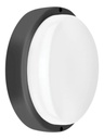 TORTUGA MACROLED REDONDA MARCO NEGRO 12W - IP54 - AC100-265V - FP:0,9 - 1080 lm - BLANCO CALIDO