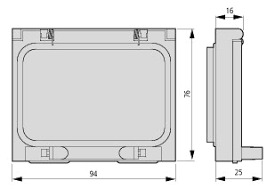 Ventana de inspec IP65, montaje en puerta de tablero, easy 500