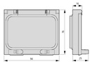 Ventana de inspec IP65, montaje en puerta de tablero, easy 500