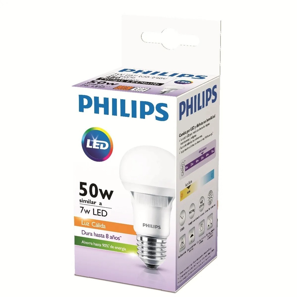 Lampara LEDs   7,0W BLC 220V Pera Essen   E27