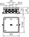 Caja paso  104x 100x 40mm PVC GRI IP55