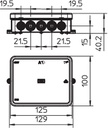 Caja paso  125x 100x 40mm PVC GRI IP55