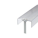 Soporte de cobertor de altura ajustable, para la sujeción encajada de cobertores (hasta 3 mm de grosor), utilizable con CLIPFIX 35 y E/UK