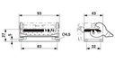 Carcasa empotrada HEAVYCON B10, con bloqueo longitudinal, altura 29 mm, con junta plana