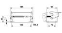 Carcasa empotrada HEAVYCON B48, con bloqueo longitudinal, altura 41 mm, con junta plana