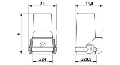 Caja p-electron; Carcasa acop c-brida long 61