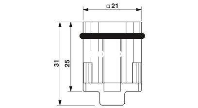 Inserto  4pol A4 macho s-proteccion