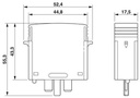 Protección enchufable contra sobretensiones tipo 2 con varistor de alta potencia para elemento de base VAL-MS, con control térmico, indicación óptica de defecto. Ejecución: 230 V AC