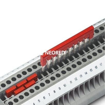 Puente enchufable, paso: 4,2 mm, número de polos: 2, color: rojo