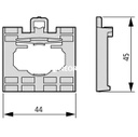 Adaptador de fijación frontal para joystick, pulsadores y selectoras de 4 posiciones para contacto auxiliar M22-K…. 