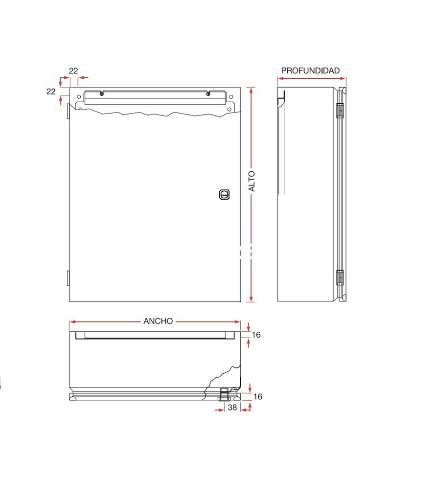 GABINETE DE SOBREPONER 600X500X210