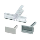Marcador de regletas de bornes, para la señalización de regletas, altura ajustable, emplear con los soportes finales E/UK, E/NS 35 N, o CLIPFIX 35, superficie útil: 44 x 7 mm