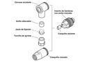 Conector, 5-polos, Conector macho recto M12, codificado A, Conexión por tornillo, material de moleteado: Fundición inyectada de cinc, niquelada, prensaestopas Pg7, diámetro exterior del cable 4 mm ... 6 mm