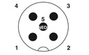 Conector, 5-polos, Conector macho recto M12, codificado A, Conexión por tornillo, material de moleteado: Fundición inyectada de cinc, niquelada, prensaestopas Pg7, diámetro exterior del cable 4 mm ... 6 mm