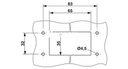 Carcasa empotrada HEAVYCON B10, con bloqueo longitudinal, altura 29 mm, con junta plana