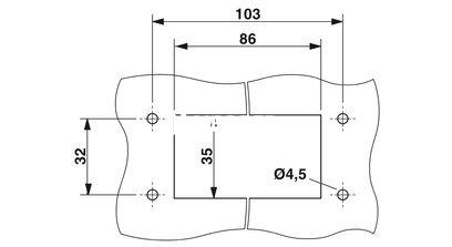 Carcasa empotrada HEAVYCON B24, con bloqueo longitudinal, altura 29 mm, con junta plana