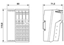 Inline, Acoplador de bus, Modbus/TCP(UDP), Hembra RJ45, Entradas digitales: 8, 24 V DC, técnica de conexión: 3 conductores, Salidas digitales: 4, 24 V DC, 500 mA, técnica de conexión: 3 conductores, velocidad de transmisión en el bus local: 500 kBit/s / 2