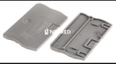 Tapa final, longitud: 48,6 mm, anchura: 2,2 mm, altura: 29,1 mm, color: gris