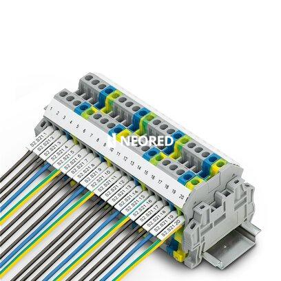 Puntera con cuello aislante rotulable. Las punteras pueden rotularse con BLUEMARK cuando se utiliza el alimentador.