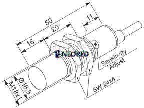 Sensor prox   0,010M Namur CC M18 7/12V N-J