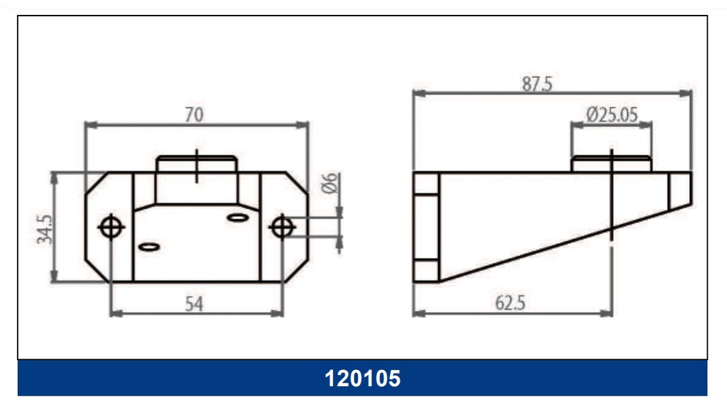 Baliza; Sup vertical plast p-TLC-60