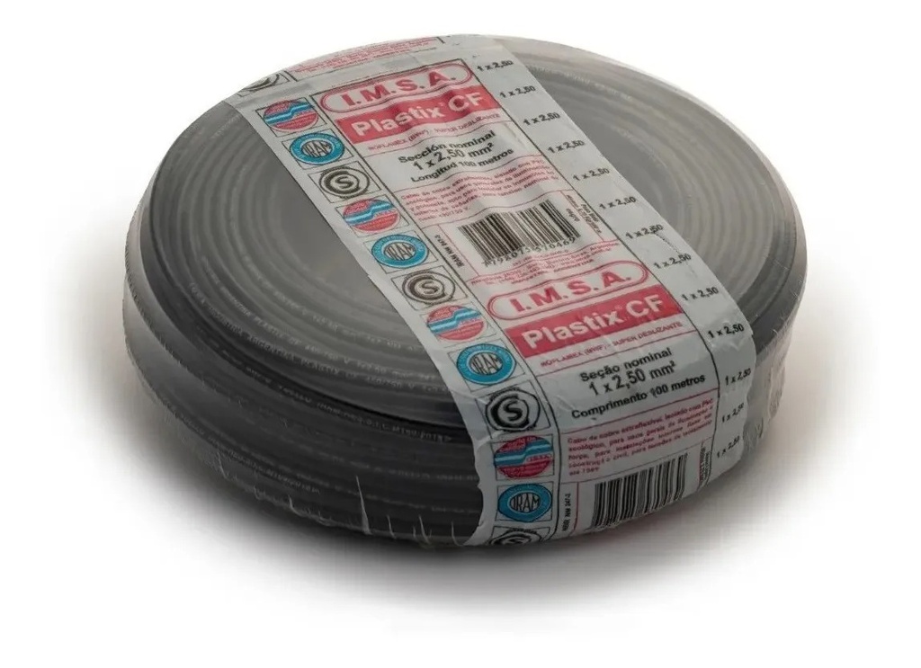 Cable PLASTIX "CF" 2,50 mm² (rollo x 100 m) negro