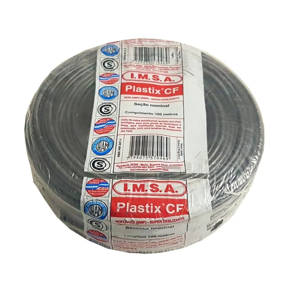 Cable PLASTIX "CF" 6 mm² (rollo x 100 m) negro