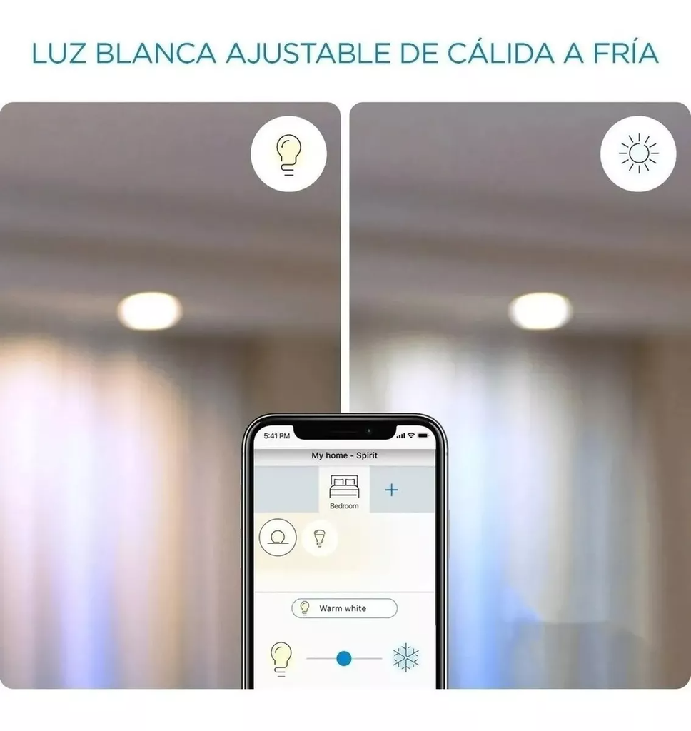 BULBO SMART A60 12W - E27 AC100-240V - WIFI+BLUETOOTH - RGB+BLANCOS