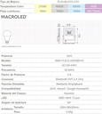 REFLECTOR LED MACROLED PRO SMART 20W AC100-240V RGB+WW IK08