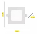 PANEL FLAT CUADRADO MACROLED 6W AC85-265V FRIO 6000K