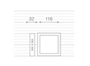 PANEL PLAFON CUADRADO NEGRO MACROLED 12W AC85-265V FRIO 6000K
