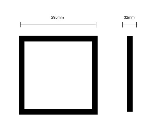 PANEL PLAFON CUADRADO NEGRO MACROLED 24W AC85-265V FRIO 6000K