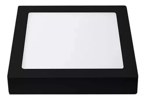 PANEL PLAFON CUADRADO NEGRO MACROLED 12W AC85-265V FRIO 6000K