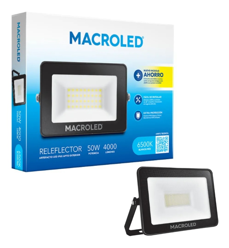 REFLECTOR LED MACROLED 50W AC220V FRIO 6500K