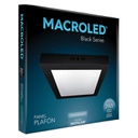 PANEL PLAFON CUADRADO NEGRO MACROLED 24W AC85-265V FRIO 6000K