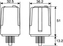 Rele auxi 10A 3inv  24Vca indust undecal