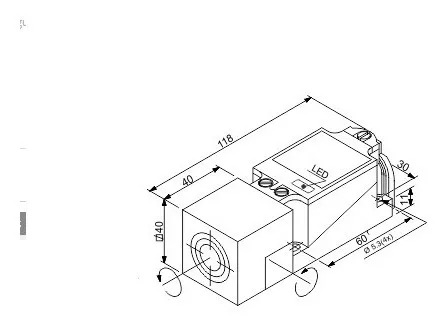 Sensor prox   0,015M ind CC rect NA/NC 250V