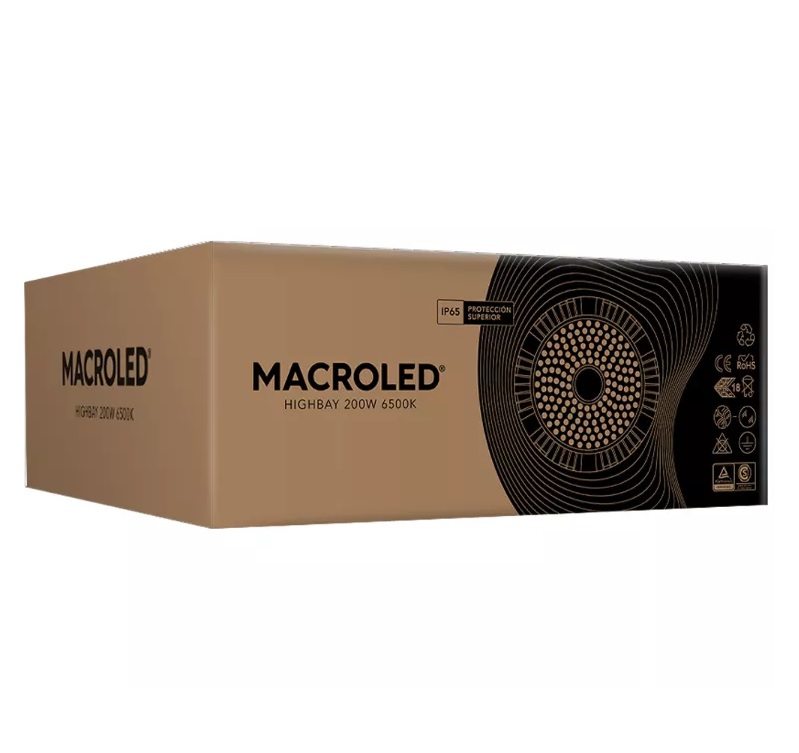 GALPONERA MACROLED 200W AC100-240V FRIO 6500K IP65