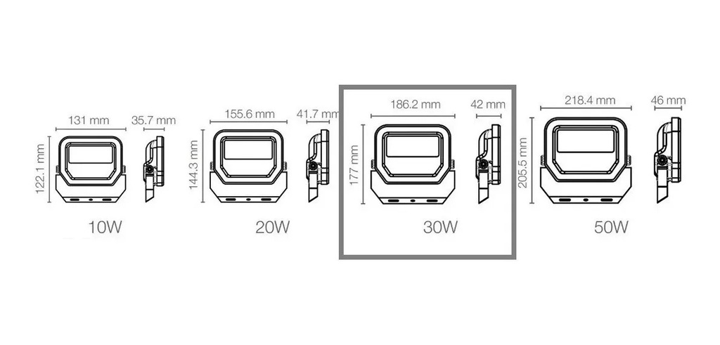 LEDVANCE FLOODLIGHT PFM 30W/850 BIV