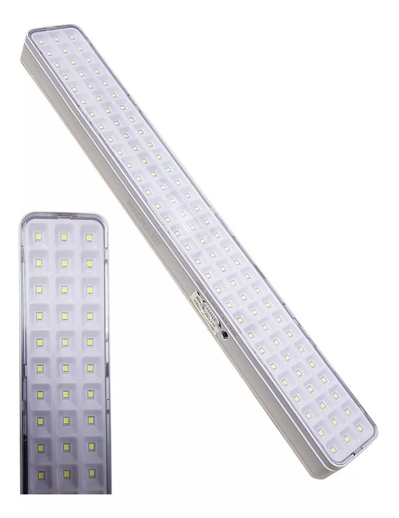 LUZ DE EMERGENCIA 90 LEDS SMD AC100-240V 50-60HZ 6 HORAS BLANCO FRIO 6500K